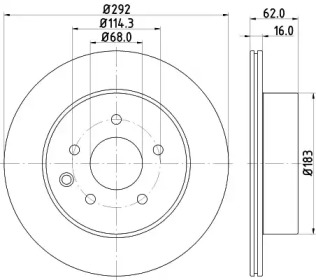 Тормозной диск (HELLA: 8DD 355 112-391)