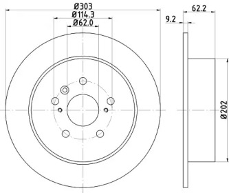 Тормозной диск (HELLA: 8DD 355 118-721)