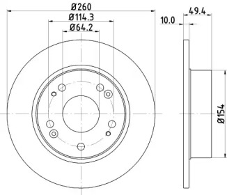 Тормозной диск (HELLA: 8DD 355 118-731)