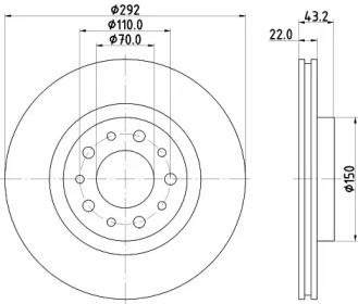 Тормозной диск (HELLA: 8DD 355 112-561)