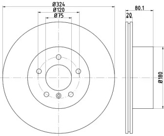 Тормозной диск (HELLA: 8DD 355 112-691)