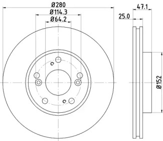 Тормозной диск (HELLA: 8DD 355 118-761)