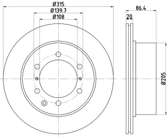 Тормозной диск (HELLA: 8DD 355 118-141)