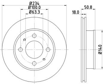 Тормозной диск (HELLA: 8DD 355 112-761)