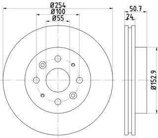 Тормозной диск (HELLA: 8DD 355 112-781)