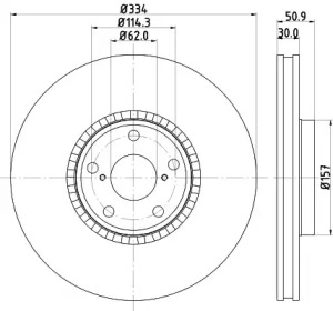 Тормозной диск (HELLA: 8DD 355 121-851)