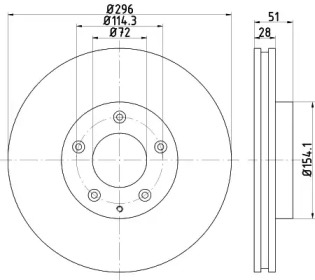 Тормозной диск (HELLA: 8DD 355 112-891)