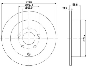 Тормозной диск (HELLA: 8DD 355 118-801)