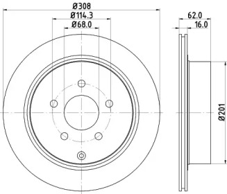 Тормозной диск (HELLA: 8DD 355 118-811)