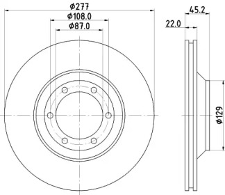 Тормозной диск (HELLA: 8DD 355 113-041)