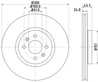 Тормозной диск (HELLA: 8DD 355 128-551)