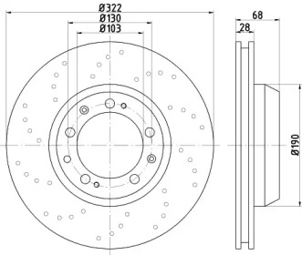 Тормозной диск (HELLA: 8DD 355 113-131)