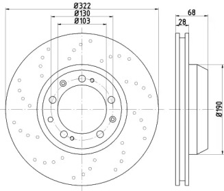 Тормозной диск (HELLA: 8DD 355 113-141)