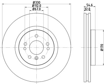 Тормозной диск (HELLA: 8DD 355 121-171)