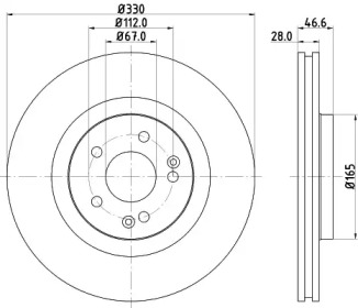 Тормозной диск (HELLA: 8DD 355 113-241)