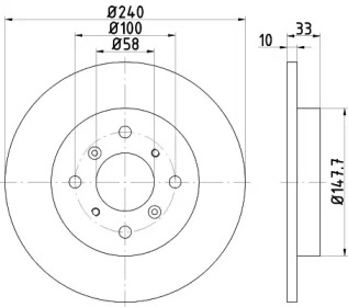 Тормозной диск (HELLA: 8DD 355 119-291)