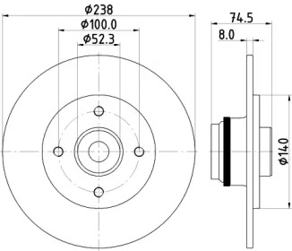 Тормозной диск (HELLA: 8DD 355 113-431)