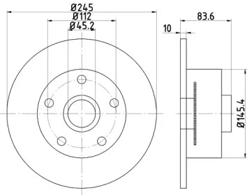 Тормозной диск (HELLA: 8DD 355 113-471)