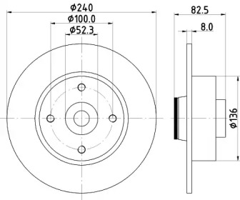 Тормозной диск (HELLA: 8DD 355 123-241)