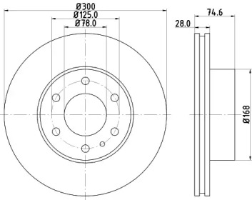 Тормозной диск (HELLA: 8DD 355 117-471)