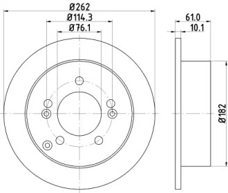 Тормозной диск (HELLA: 8DD 355 113-641)