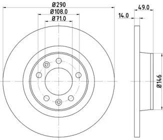 Тормозной диск (HELLA: 8DD 355 113-681)