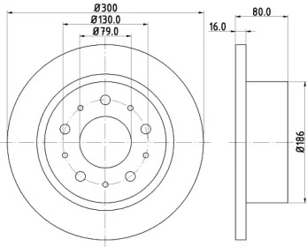 Тормозной диск (HELLA: 8DD 355 113-731)