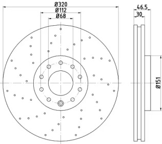 Тормозной диск (HELLA: 8DD 355 113-761)