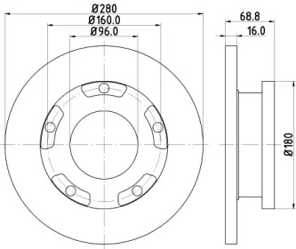 Тормозной диск (HELLA: 8DD 355 113-811)