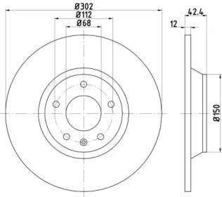 Тормозной диск (HELLA: 8DD 355 117-841)