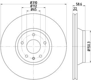 Тормозной диск (HELLA: 8DD 355 113-981)