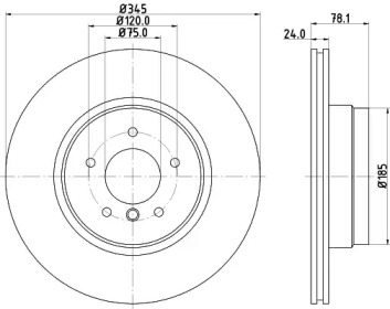 Тормозной диск (HELLA: 8DD 355 121-781)