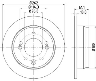 Тормозной диск (HELLA: 8DD 355 118-861)