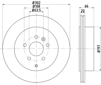 Тормозной диск (HELLA: 8DD 355 124-261)