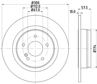 Тормозной диск (HELLA: 8DD 355 123-681)