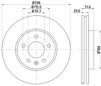 Тормозной диск (HELLA: 8DD 355 128-811)