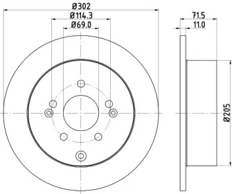 Тормозной диск (HELLA: 8DD 355 119-051)