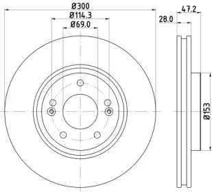 Тормозной диск (HELLA: 8DD 355 128-831)