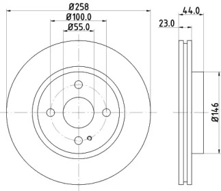 Тормозной диск (HELLA: 8DD 355 128-851)