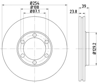 Тормозной диск (HELLA: 8DD 355 114-551)