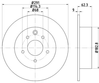 Тормозной диск (HELLA: 8DD 355 114-611)