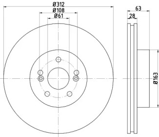 Тормозной диск (HELLA: 8DD 355 123-911)