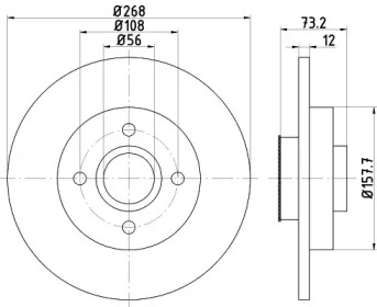 Тормозной диск (HELLA: 8DD 355 123-261)