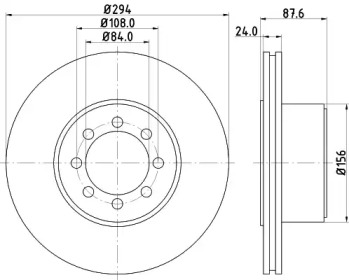 Тормозной диск (HELLA: 8DD 355 117-481)