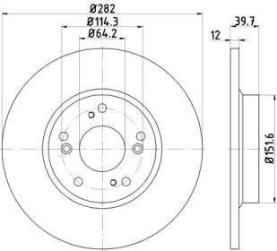 Тормозной диск (HELLA: 8DD 355 115-101)