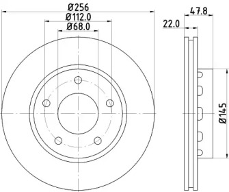 Тормозной диск (HELLA: 8DD 355 115-182)