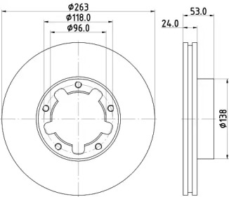 Тормозной диск (HELLA: 8DD 355 115-221)