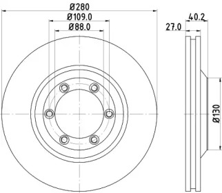 Тормозной диск (HELLA: 8DD 355 115-231)