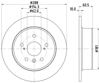 Тормозной диск (HELLA: 8DD 355 115-241)