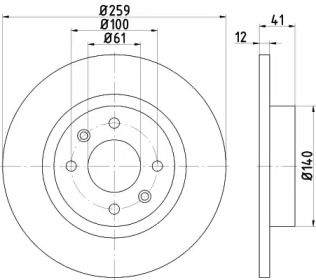 Тормозной диск (HELLA: 8DD 355 115-271)